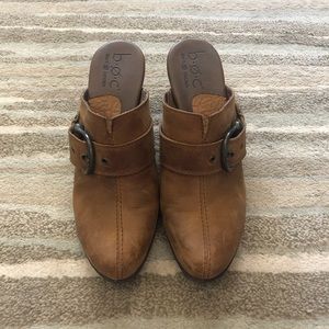 BOC Born Concept Brown Leather Mule w/ Heel Size 7